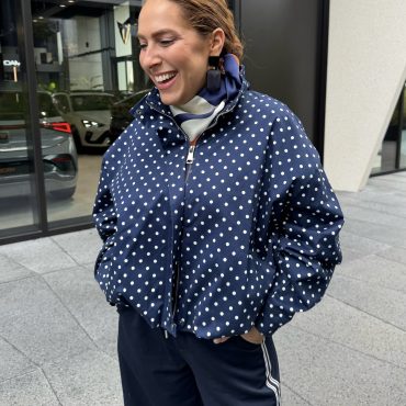 Jas polka dot blauw