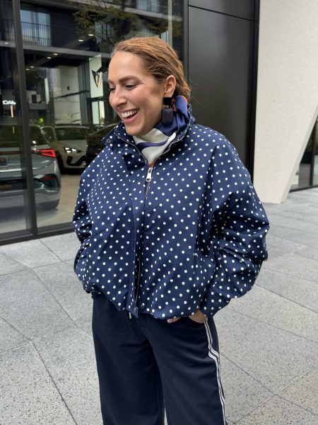 Jas polka dot blauw