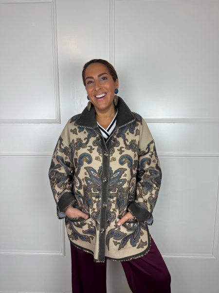 Statement print jacket | soft paisley