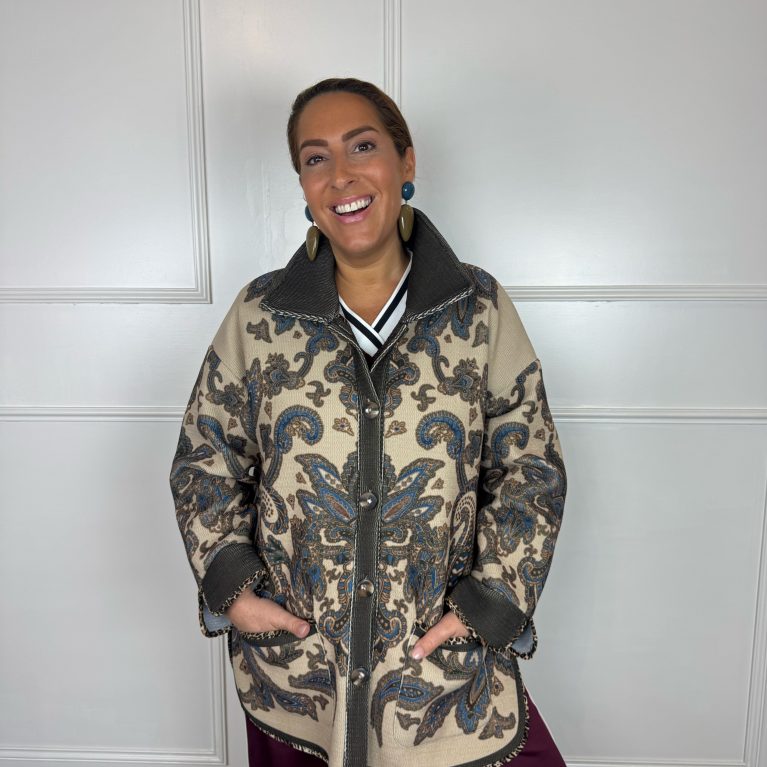 Statement print jacket | soft paisley