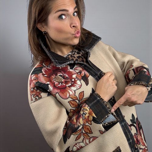 Statement print jacket | flowers