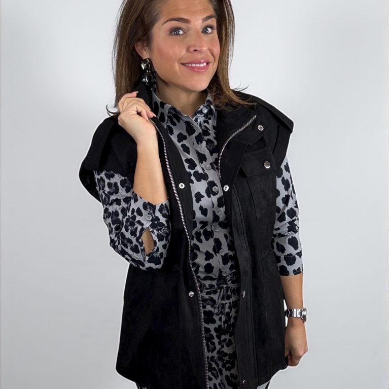 GILET | suedine black