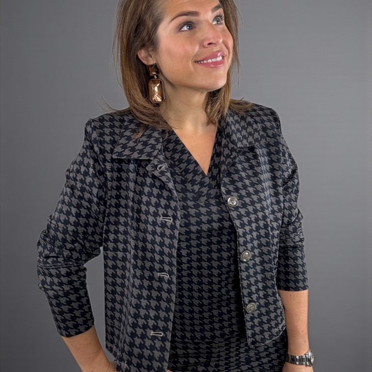 MI PIACE | Travel jacket houndstooth Print falcon
