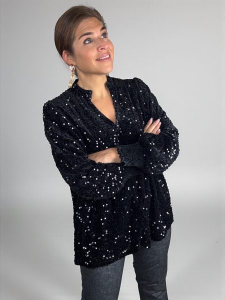 EXXELENT | pailletten top/blouse
