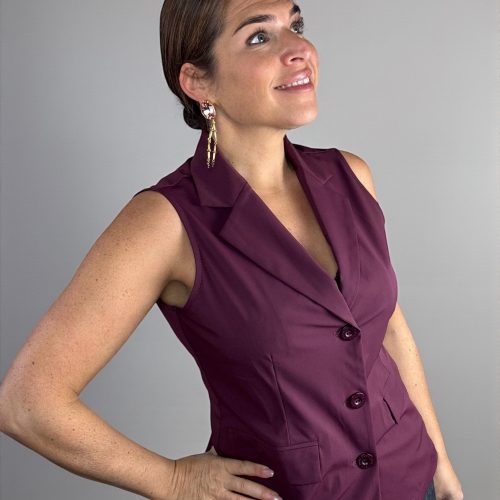 Zoso | travel gilet Angelique burgundy