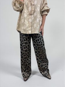 Pulz | glitter leopard broek