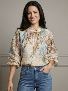 Blouse broderie tie dye