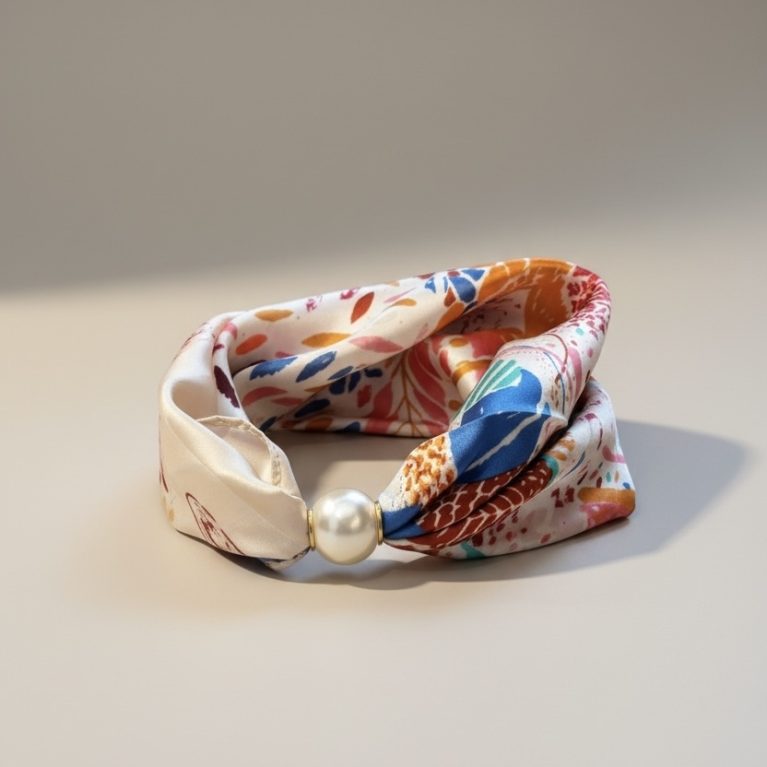 Magnetic pearl scarf