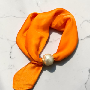 Orange pearl scarf uni