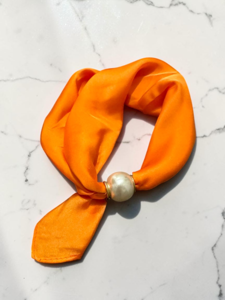 Orange pearl scarf uni