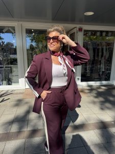 Rhyme & hype stripe set Bordeaux