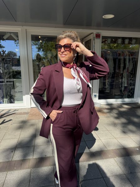 Rhyme & hype stripe set Bordeaux
