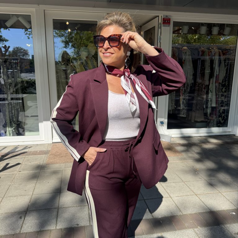 Rhyme & hype stripe set Bordeaux