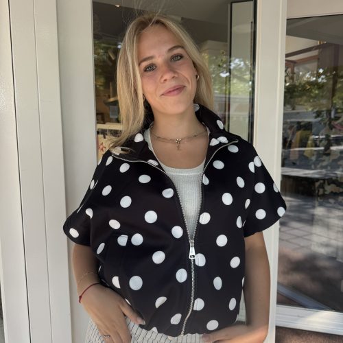 Polkadot zipper layer