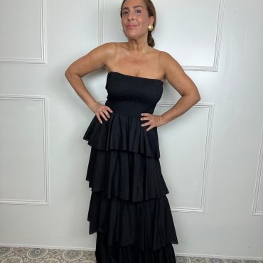 Layered strapless dress