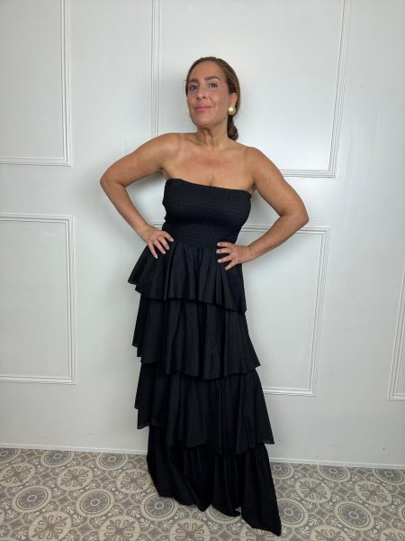 Layered strapless dress