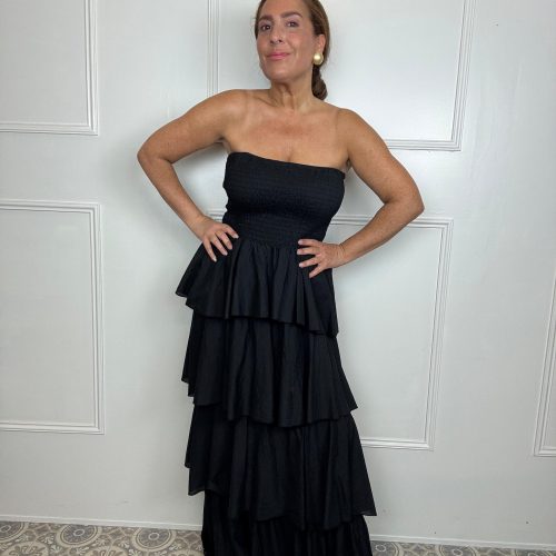 Layered strapless dress