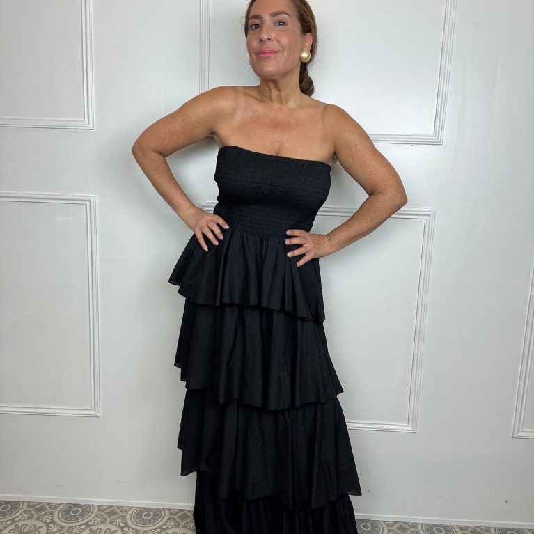 Layered strapless dress
