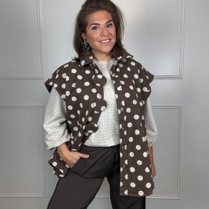 Polkadot oversized gilet