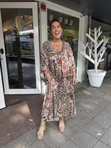 Leopard flower blouse