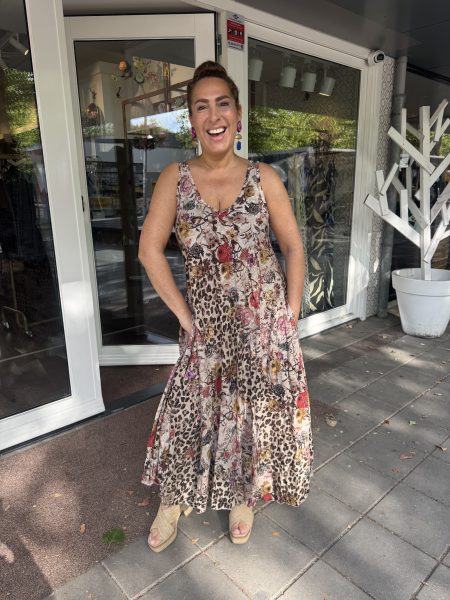 Leopard flower dress